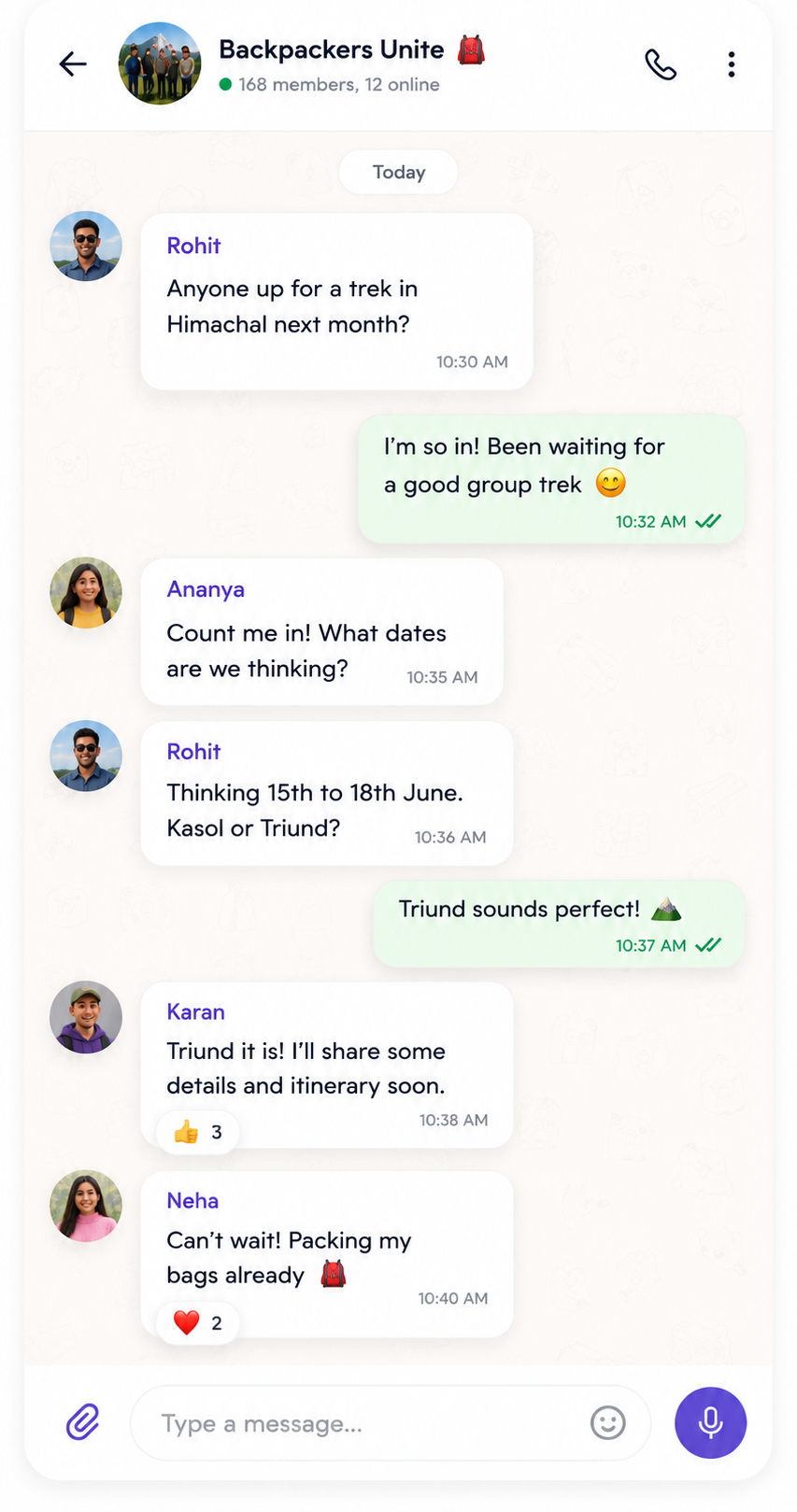 In-app chat