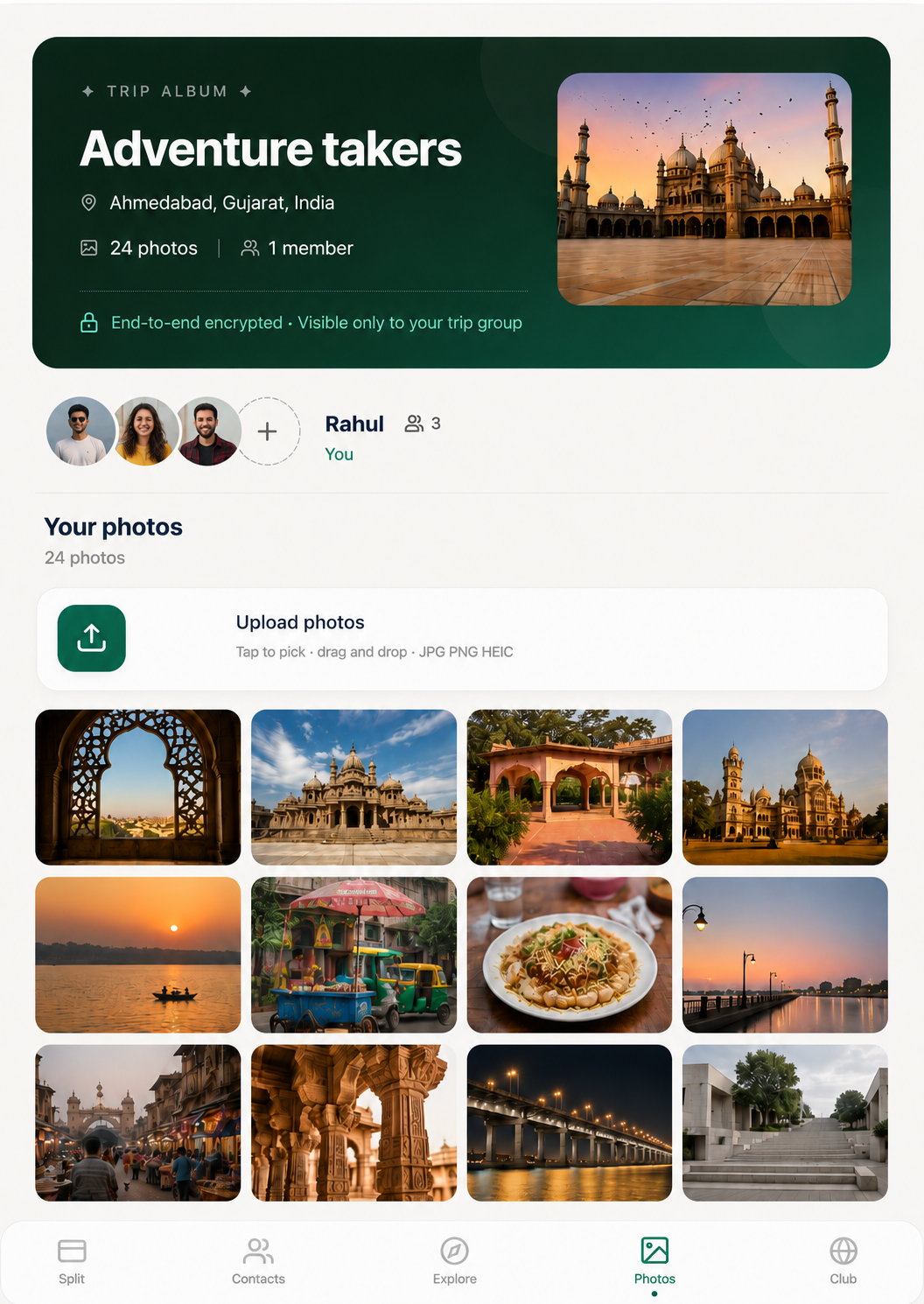 Shared trip album
